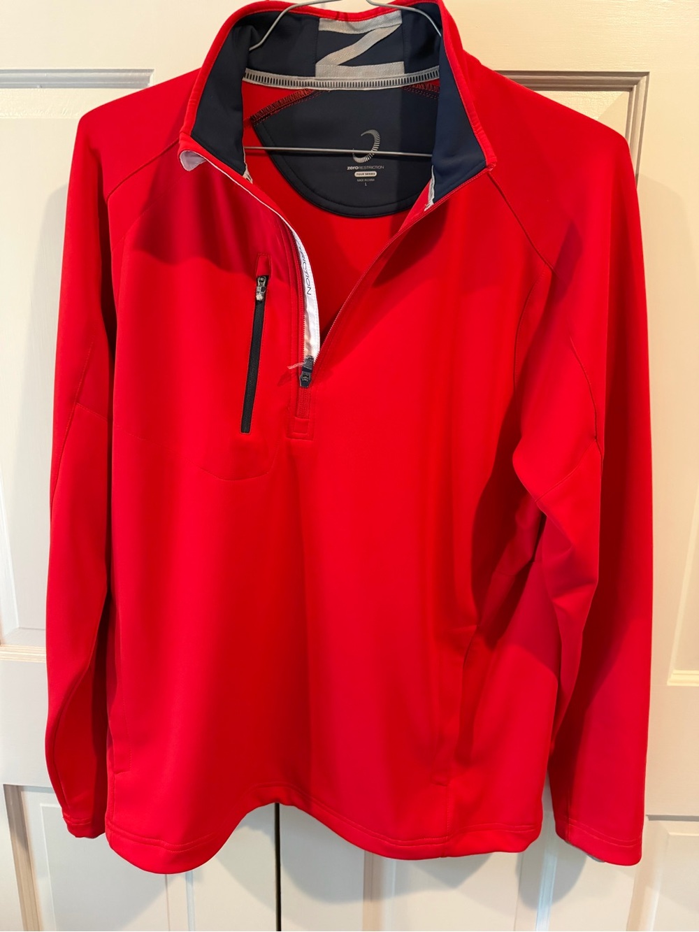 Zero Restriction Z500 Red Quarter-Zip Performance Pullover